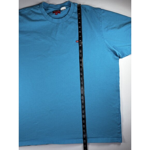 Supreme Box Logo Tee XXL Blue Red Patch Made in Portugal Skate Streetwear - Picture 8 of 13